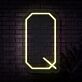 Q Buchstabe Symbol LED-Neonschild Gamingzimmer