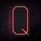 Q Buchstabe Symbol LED-Neonschild Gamingzimmer