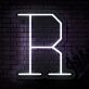 Buchstabe R LED Neonschild für Wohnzimmer und Bar