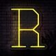 Buchstabe R LED Neonschild für Wohnzimmer und Bar