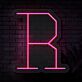 Buchstabe R LED Neonschild für Wohnzimmer und Bar