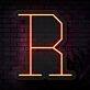 Buchstabe R LED Neonschild für Wohnzimmer und Bar