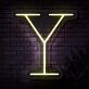 Buchstabe Y LED-Neonschild mit Serifen
