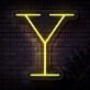 Buchstabe Y LED-Neonschild mit Serifen