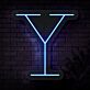 Buchstabe Y LED-Neonschild mit Serifen