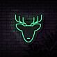 Hirschkopf LED-Neonschild Wohnzimmer Bar