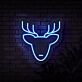 Hirschkopf LED-Neonschild Wohnzimmer Bar