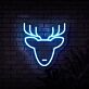 Hirschkopf LED-Neonschild Wohnzimmer Bar