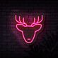 Hirschkopf LED-Neonschild Wohnzimmer Bar