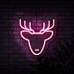Hirschkopf LED-Neonschild Wohnzimmer Bar