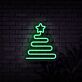 Weihnachtsbaum mit Stern LED-Neonschild Wohnzimmer Weihnachtsdeko
