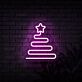 Weihnachtsbaum mit Stern LED-Neonschild Wohnzimmer Weihnachtsdeko