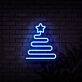 Weihnachtsbaum mit Stern LED-Neonschild Wohnzimmer Weihnachtsdeko