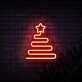 Weihnachtsbaum mit Stern LED-Neonschild Wohnzimmer Weihnachtsdeko