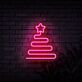Weihnachtsbaum mit Stern LED-Neonschild Wohnzimmer Weihnachtsdeko