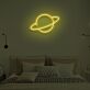 Planet mit Ring LED-Neonschild Schlafzimmer Wohnzimmer
