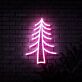 Tannenbaum LED-Neonschild Wohnzimmer Café