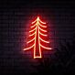 Tannenbaum LED-Neonschild Wohnzimmer Café