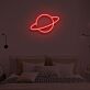Planet mit Ring LED-Neonschild Schlafzimmer Wohnzimmer
