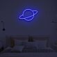 Planet mit Ring LED-Neonschild Schlafzimmer Wohnzimmer