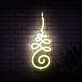 Ornamentale Linienverzierung LED-Neonschild Wohnzimmer Studio