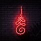 Ornamentale Linienverzierung LED-Neonschild Wohnzimmer Studio