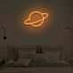 Planet mit Ring LED-Neonschild Schlafzimmer Wohnzimmer