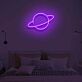 Planet mit Ring LED-Neonschild Schlafzimmer Wohnzimmer