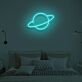 Planet mit Ring LED-Neonschild Schlafzimmer Wohnzimmer