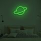 Planet mit Ring LED-Neonschild Schlafzimmer Wohnzimmer