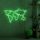 Weltkarte LED-Neonschild Wohnzimmer Büro
