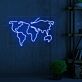 Weltkarte LED-Neonschild Wohnzimmer Büro