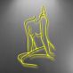 Sitzende nackte Frau Silhouette LED-Neonschild für Bar Club