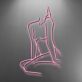 Sitzende nackte Frau Silhouette LED-Neonschild für Bar Club