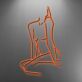 Sitzende nackte Frau Silhouette LED-Neonschild für Bar Club