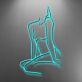 Sitzende nackte Frau Silhouette LED-Neonschild für Bar Club