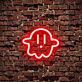 Geist Symbol LED-Neonschild für Gamingzimmer und Bar