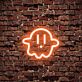 Geist Symbol LED-Neonschild für Gamingzimmer und Bar