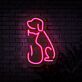 Hundesilhouette LED-Neonschild Wohnzimmer Haustierladen