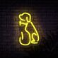 Hundesilhouette LED-Neonschild Wohnzimmer Haustierladen