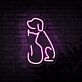 Hundesilhouette LED-Neonschild Wohnzimmer Haustierladen