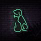 Hundesilhouette LED-Neonschild Wohnzimmer Haustierladen