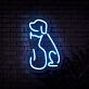 Hundesilhouette LED-Neonschild Wohnzimmer Haustierladen