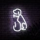 Hundesilhouette LED-Neonschild Wohnzimmer Haustierladen