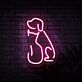 Hundesilhouette LED-Neonschild Wohnzimmer Haustierladen
