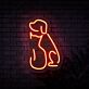 Hundesilhouette LED-Neonschild Wohnzimmer Haustierladen