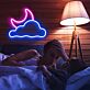 Mond und Wolke LED-Neonschild Schlafzimmer Kinderzimmer