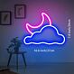 Mond und Wolke LED-Neonschild Schlafzimmer Kinderzimmer