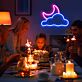 Mond und Wolke LED-Neonschild Schlafzimmer Kinderzimmer