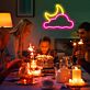 Mond und Wolke LED-Neonschild Schlafzimmer Kinderzimmer